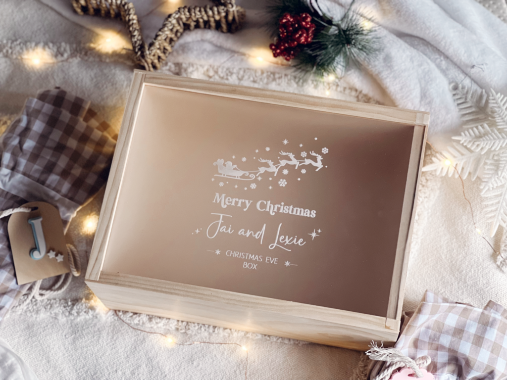 Acrylic Sliding Lid Christmas Keepsake Box Reardon's